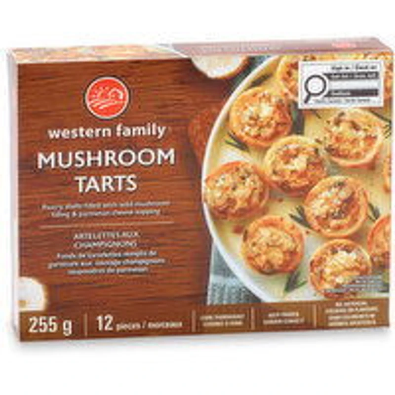 Western Family - Mushroom Tarts, 12 Pieces, 255 Gram