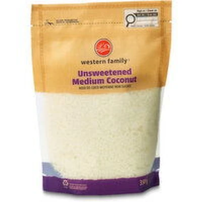 Western Family - Coconut Medium Unsweetened, 350 Gram