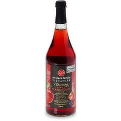 Western Family - Signature Sparkling Apple Pomegranate Juice, 750 Millilitre