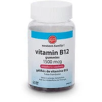 Western Family - Vitamin B12 1500 MCG Raspberrygummy, 60 Each