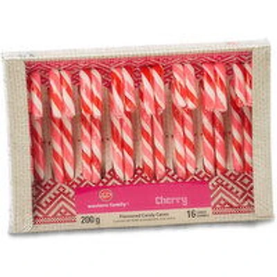 Western Family - Cherry Candy Canes, 16 Pack, 200 Gram