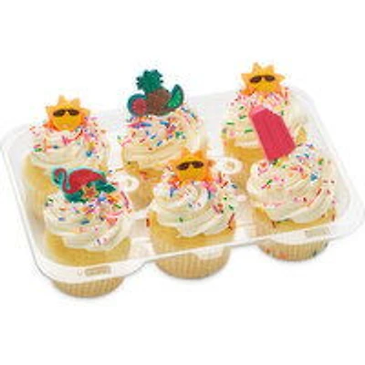 Bake Shop - Vanilla Cupcakes w Smooth & Silky Icing, 6 Each