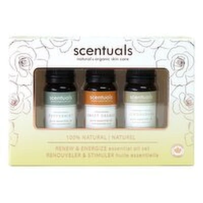 Scentuals - Renew & Energize Essential Oil Gift Set, 3 Each