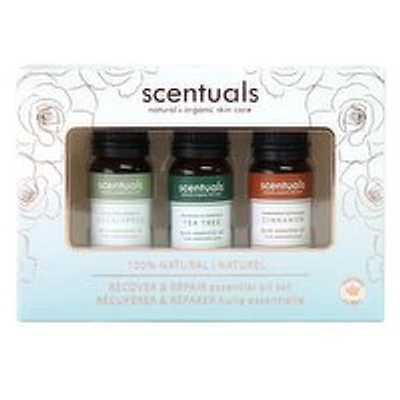 Scentuals - Recover & Repair Essential Oil Gift Set, 3 Each