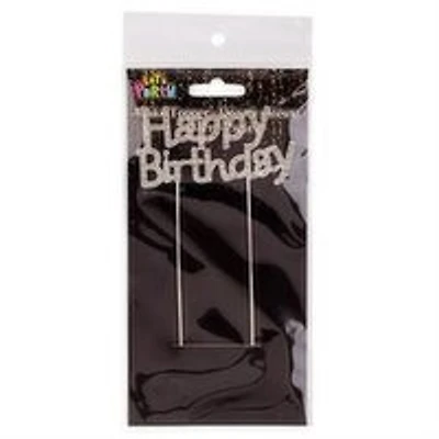 Let's Party - Rhinestone Birthday Cake Topper, 1 Each