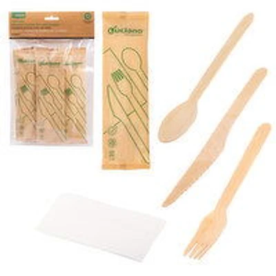 Luciano Gourmet - Wooden Cutlery Set 12Pc, 1 Each