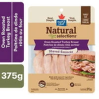 Maple Leaf - Natural Selections Shaved Deli Turkey Breast, Oven Roasted, Family Size, 375 Gram