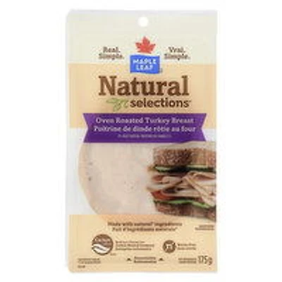 Maple Leaf - Natural Selections Sliced Deli Turkey Breast, Oven Roasted, 175 Gram
