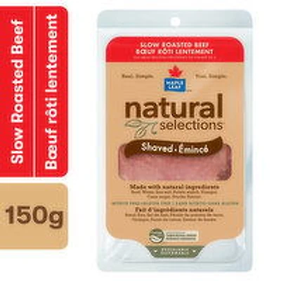 Maple Leaf - Natural Selections Shaved Roast Beef, 150 Gram