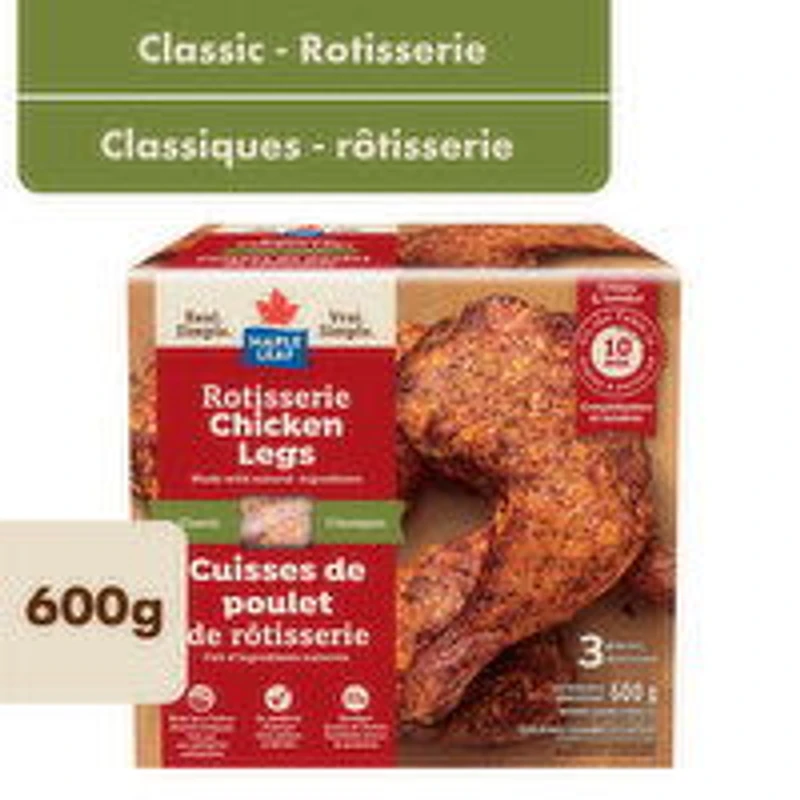 Maple Leaf - Rotisserie Chicken Legs, 600 Gram