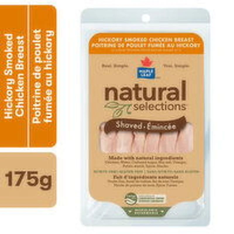 Maple Leaf - Natural Selections Hickory Smoked Chicken Breast Shaved Slices, 175 Gram