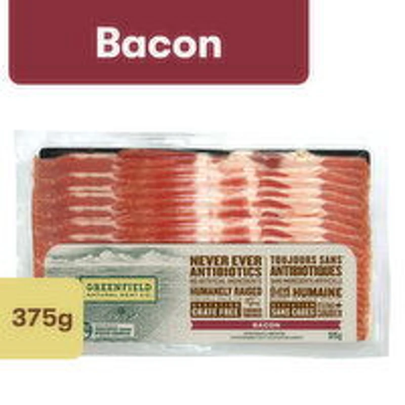 Greenfield Natural Meat Co. - Bacon Sliced, 375 Gram