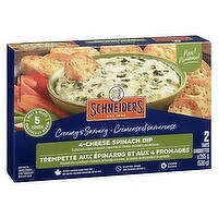 SCHNEIDERS - 4-Cheese Spinach Dip, 2 Trays, 530 Gram