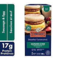 Schneiders - Breakfast Sandwiches, Sausage & Egg, 2 Pack, 288 Gram