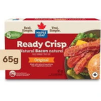 Maple Leaf - Ready Crisp Natural Bacon Slices, Original Fully Cooked, 65 Gram