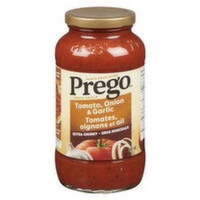 Prego - Pasta Sauce - Tomato, Onion & Garlic, 645 Millilitre