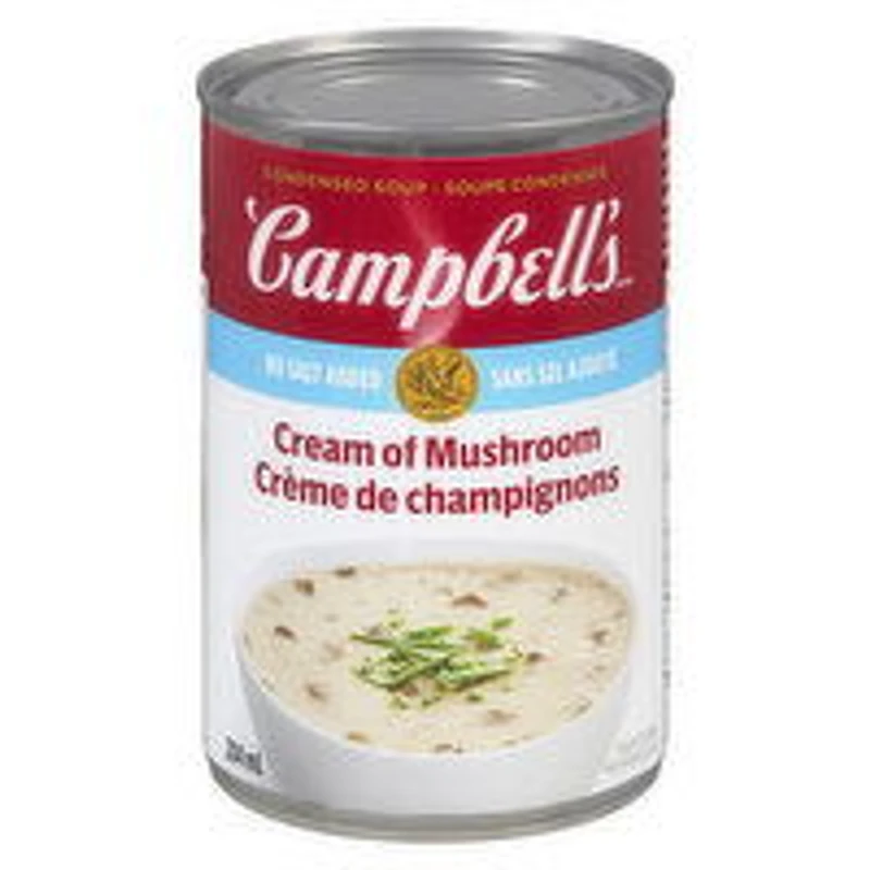 Campbell's - Soup - Cream of Mushroom No Salt Added, 284 Millilitre