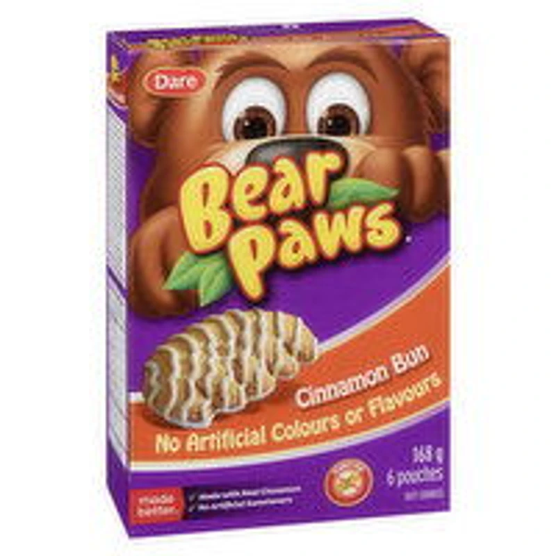 Dare - Bear Paws Soft Cookies, Cinnamon Bun 6 Pack, 168 Gram