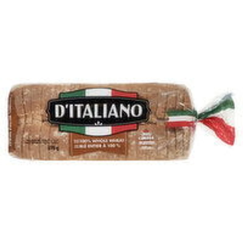 D'Italiano - Thick Slice 100% Whole Wheat Bread, 675 Gram