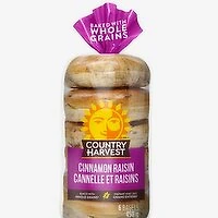 Country Harvest - Cinnamon Raisin Bagel, 6 Each