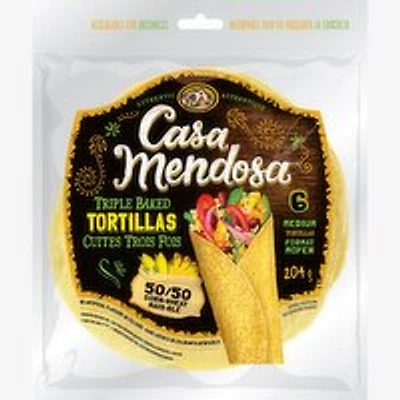 Casa Mendosa - 50/50  Corn-Wheat Medium Tortillas, 204 Gram