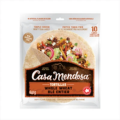 Casa Mendosa - Whole Wheat Large Tortillas, 640 Gram