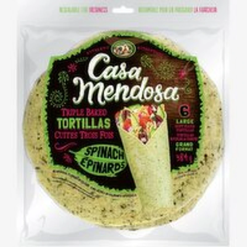 Casa Mendosa - Spinach Large Tortillas, 384 Gram