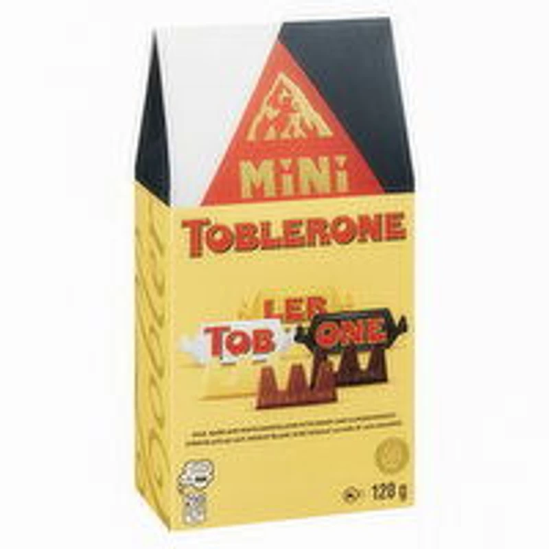 Toblerone - Tiny Assorted Milk Chocolates with Honey and Almond Nougat, 120 Gram
