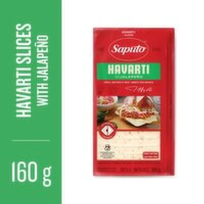 Saputo - Havarti Cheese Slices with Jalapeno, 160 Gram