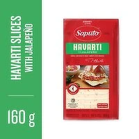 Saputo - Havarti Cheese Slices with Jalapeno, 160 Gram