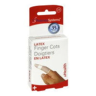 Pharmasystems - Latex Finger Cots, 24 Each