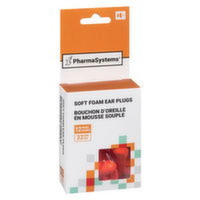 Pharmasystems - Soft Foam Ear Plugs w/ Case, 24 Each