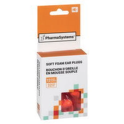 Pharmasystems - Soft Foam Ear Plugs w/ Case, 24 Each