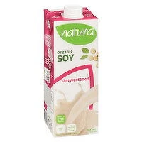 Natur-a - Organic Fortified Soy Beverage - Unsweetened, 946 Millilitre