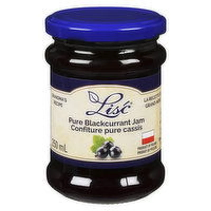 Lisc - Pure Blackcurrant Jam, 250 Millilitre