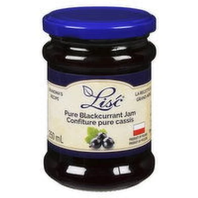 Lisc - Pure Blackcurrant Jam, 250 Millilitre