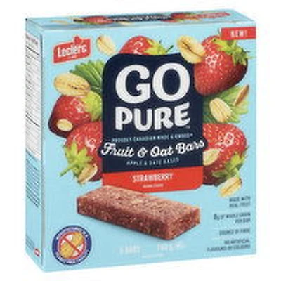 Go Pure - Fruit Oat Bar Strawberry, 5 Each