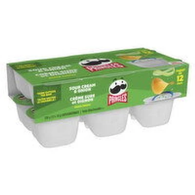 PRINGLES - Potato Crisps Snack Stack - Sour Cream & Onion, 12 Each