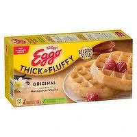 Kellogg's - Eggo Thick & Fluffy Belgian Style Original Frozen Waffles, 330 Gram