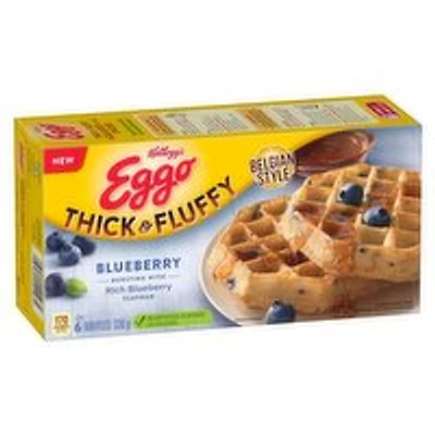 Kellogg's - Eggo Thick & Fluffy Blueberry Frozen Waffle, 330 Gram