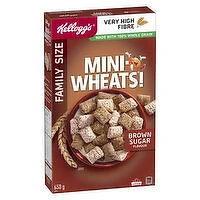 Kellogg's - Mini Wheats! Brown Sugar Flavor Cereal, Family Size, 650 Gram