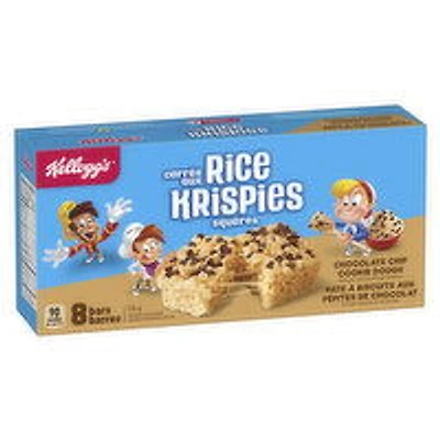 Kellogg's - Rice Krispies Squares, Chocolate Chip Cookie Dough, 8 Each