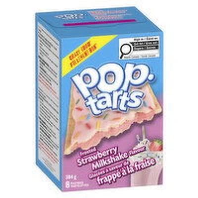 Kellogg's - Pop-Tarts Frosted Strawberry Milkshake, 8 Pack, 384 Gram