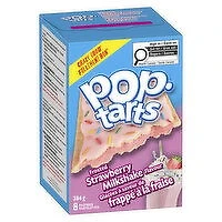 Kellogg's - Pop-Tarts Frosted Strawberry Milkshake, 8 Pack, 384 Gram