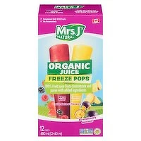Mrs J's - Organic Juice Freeze Pops, 12 Pack, 480 Millilitre