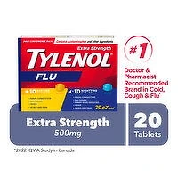 Tylenol - Flu eZtabs Extra Strength Day/Night Tablets, 20 Each