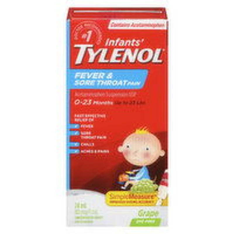 Tylenol - Infant Fever & Sore Throat, 24 Millilitre