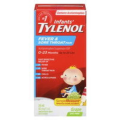 Tylenol - Infant Fever & Sore Throat, 24 Millilitre
