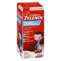 Tylenol - Childrens Fever & Sore Throat, 100 Millilitre