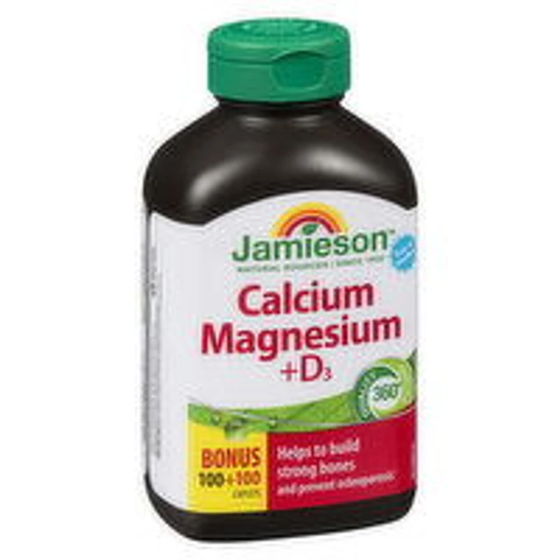 Jamieson - Calcium Magnesium + Vitamin D3, 200 Each